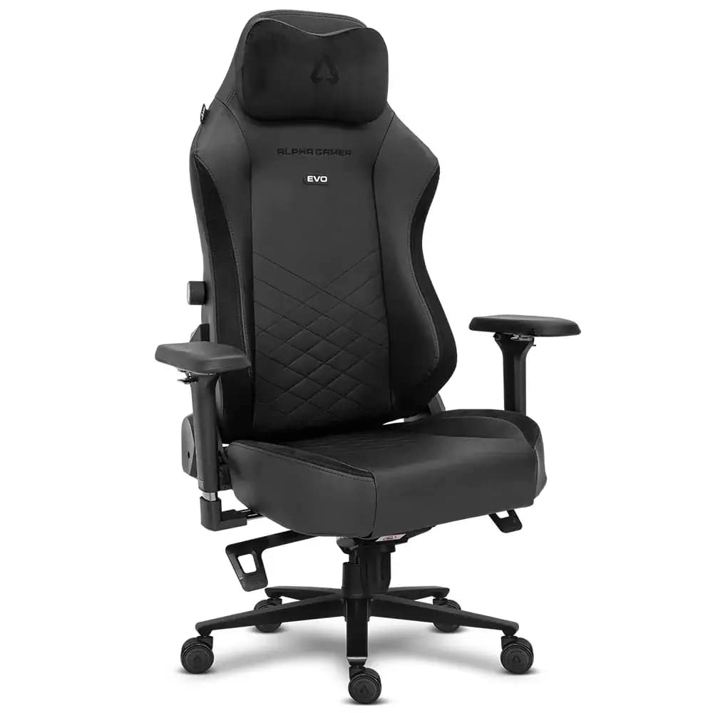 Cadeira Gaming Alpha Gamer Alegra Evo PU Leather Midnight Black