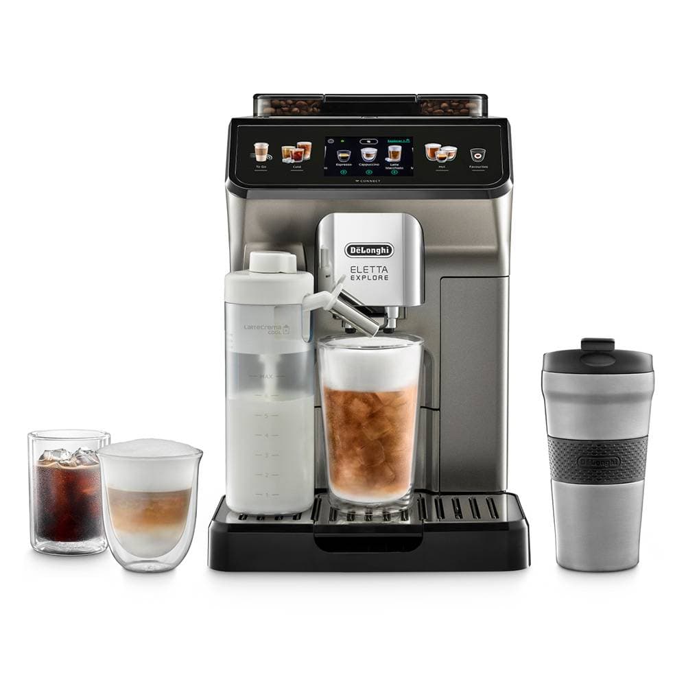 Máquina de Café Automática Delonghi Eletta Explore ECAM450.86.T 1450W 19 Bar Titanium