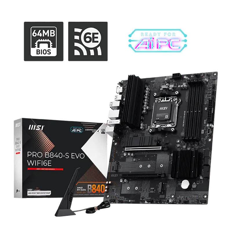 Motherboard ATX MSI Pro B840-S EVO WIFI6E SktAM5