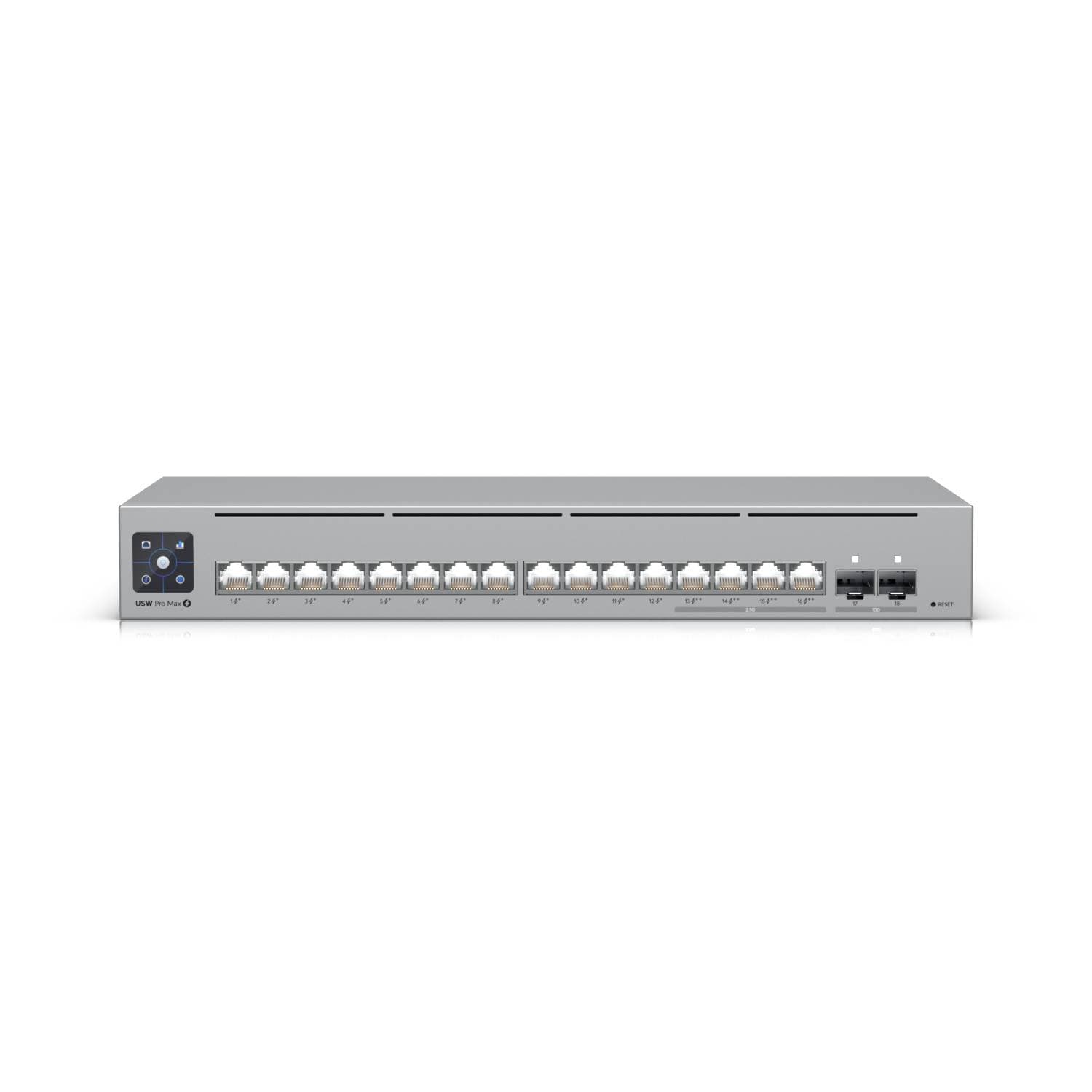 Switch de Rede Ubiquiti UniFi Pro Max 16 Portas 2.5GbE Managed PoE + 2x SFP+ Rack