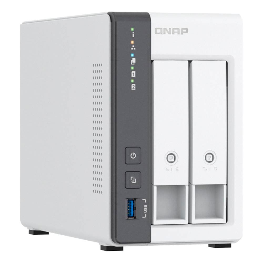 NNAS Qnap TS-216G | 2 Baías | CPU 4-Core ARM Cortex-A55 | RAM 4GB DDR4 | Branco