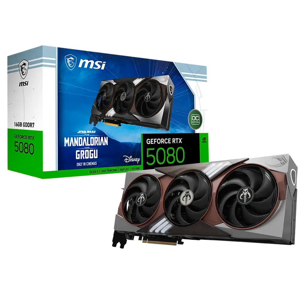 Placa Gráfica MSI NVIDIA Geforce RTX 5080 "Blackwell" The Mandalorian and Grogu Edition OC 16G GDDR7 DLSS4