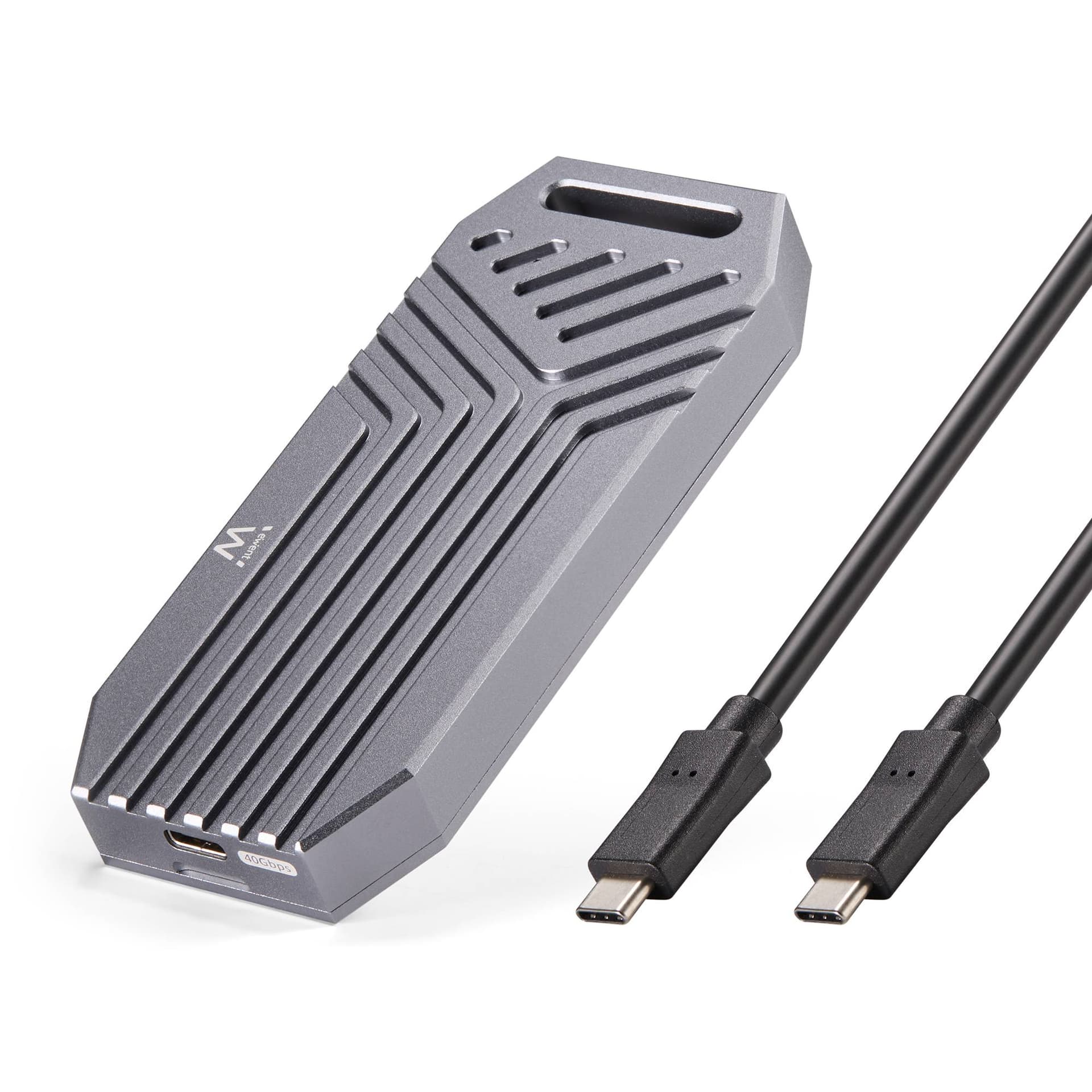 Caixa Externa M.2 Ewent EW7062 NVMe/PCIe USB-C 4 Cinza Screwless