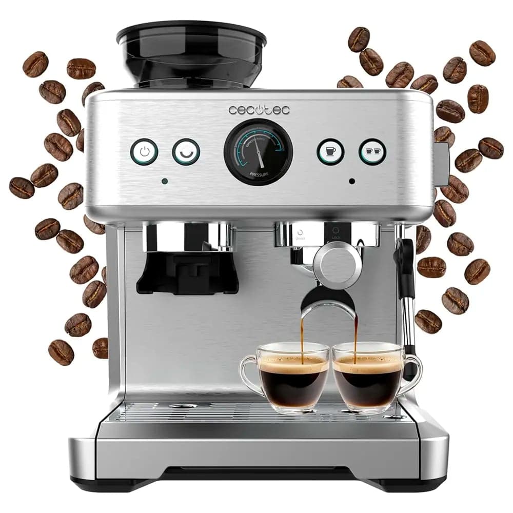 Máquina de Café Manual Cecotec Power Espresso 20 Barista 20 Bar 2300W Cinzenta