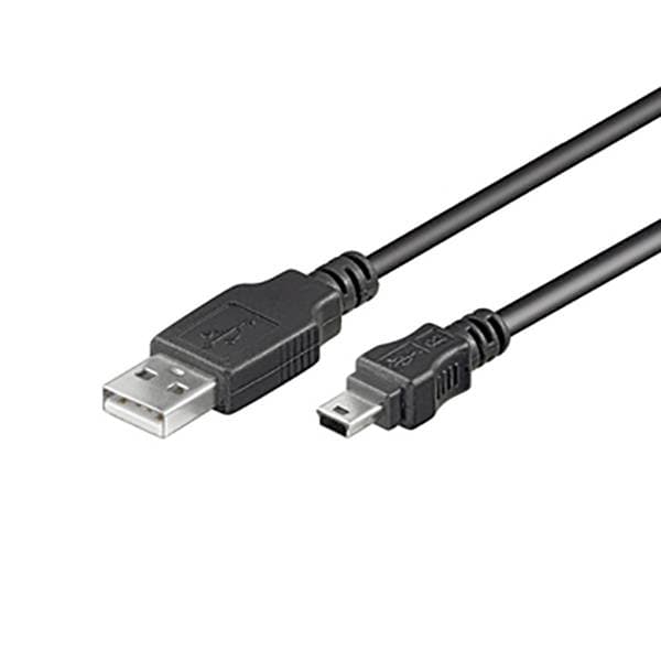 Cabo Ewent EC1027 USB 2.0 Type A Macho > Mini B Macho 1.8m Preto