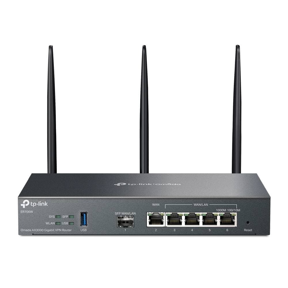 Router/Controlador TP-Link Omada ER706W AX3000 Dual-Band WiFi 6 Gigabit + SFP