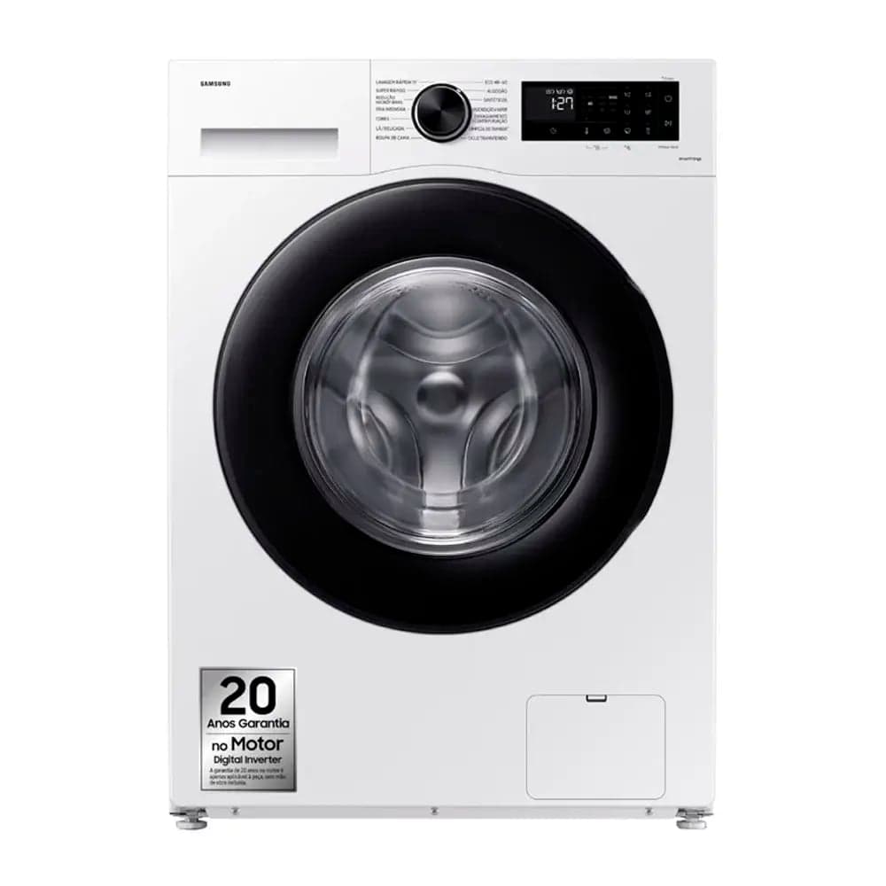 Máquina de Lavar Roupa de Livre Instalação Samsung AI Eco Bubble WW10FG5U34AEEP 10Kg 1351RPM A Branca
