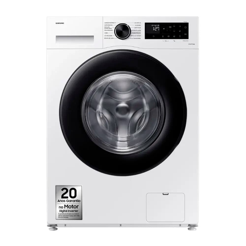 Máquina de Lavar Roupa de Livre Instalação Samsung AI Eco Bubble WW10FG5U34AEEP 10Kg 1351RPM A Branca