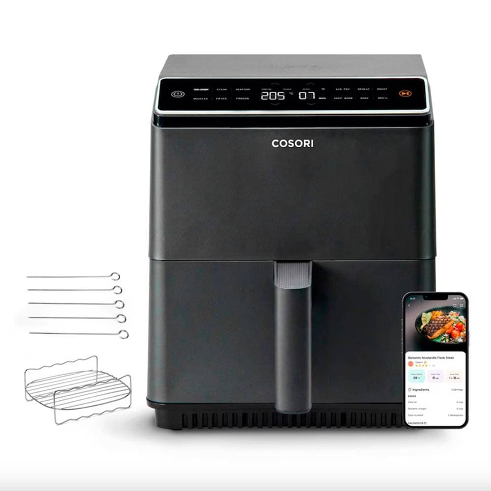 Fritadeira Air Fryer (Sem Óleo) COSORI CAF-P583S Dual Blaze Chef Edition 6.4L 1700W Preta