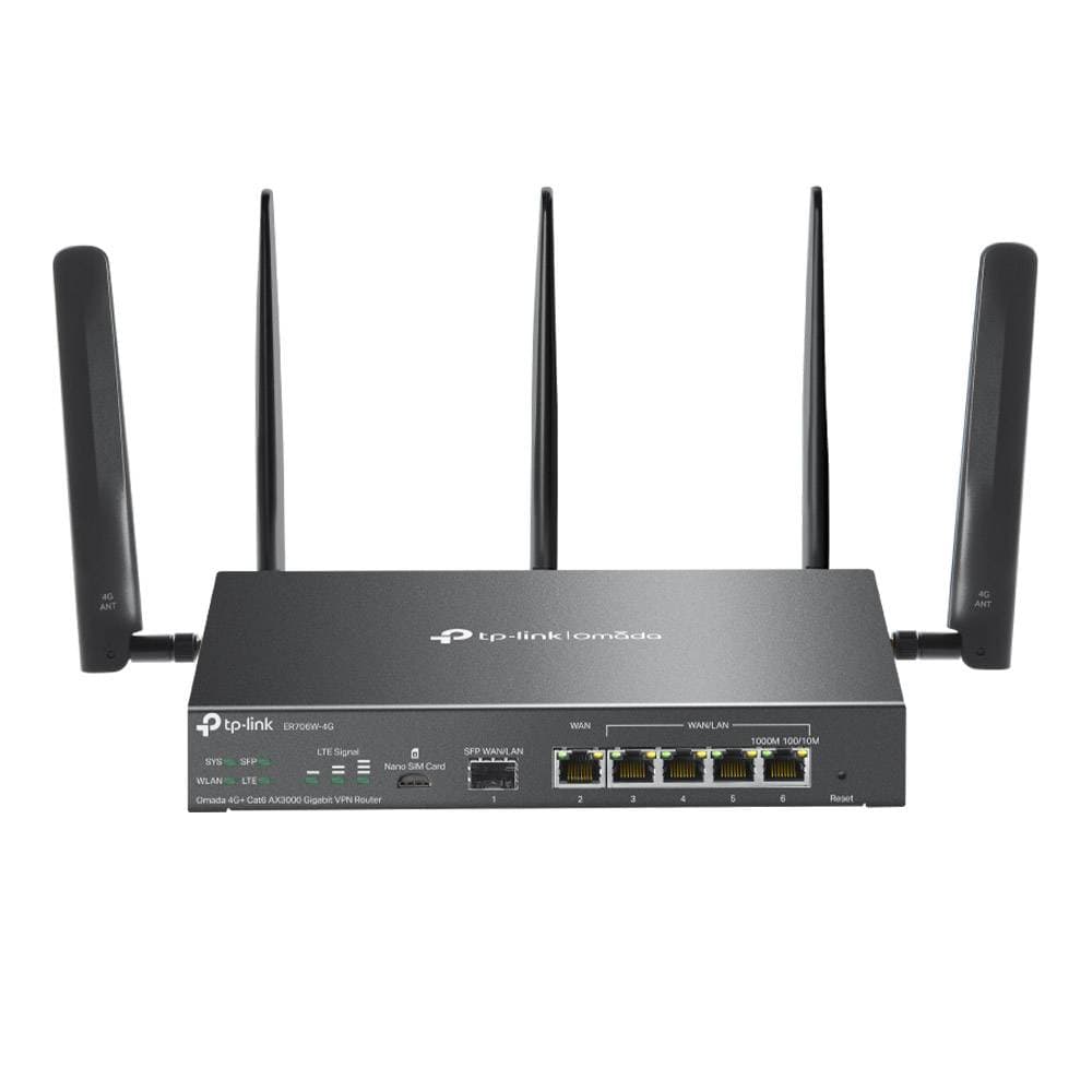Router TP-Link ER706W-4G Omada AX3000 Dual-Band WiFi 6 Mesh 4G+ Gigabit VPN