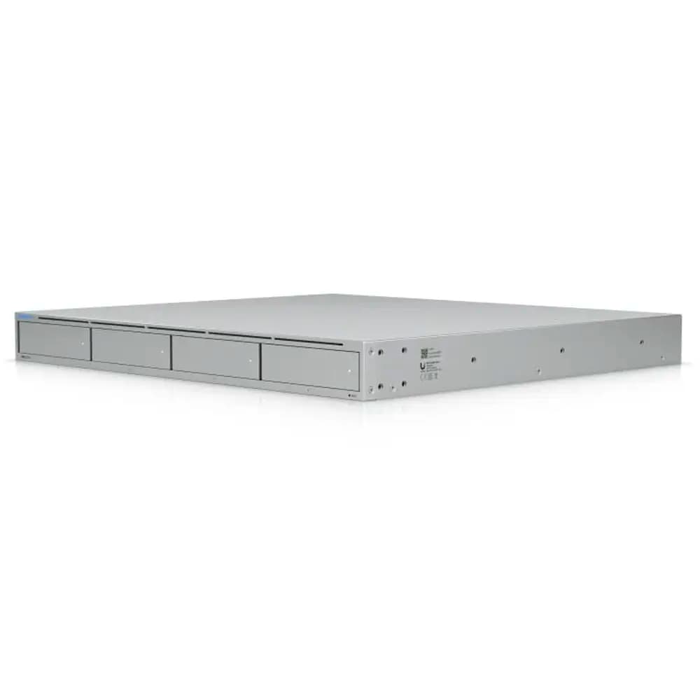 NAS Ubiquiti UNAS Pro 4 | 4 Baías | NVMe p/ Cache | CPU Quad-Core | RAM 8GB | LAN 1GbE + 2x SFP+ 10GbE