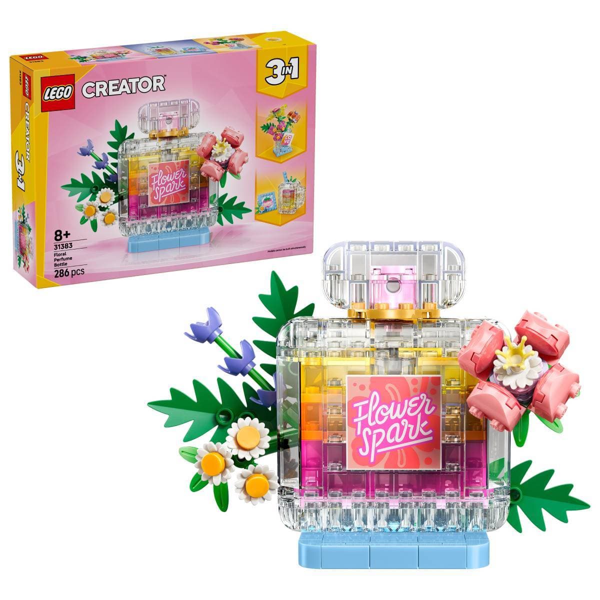 LEGO Creator: Frasco de Perfume com Decoração Floral | Idades 8+ | 286 Peças | Item 31383