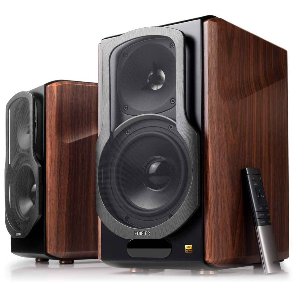 Colunas Hi-Fi Edifier S2000 MKIII Studio 2.0 130W Bluetooth Castanhas