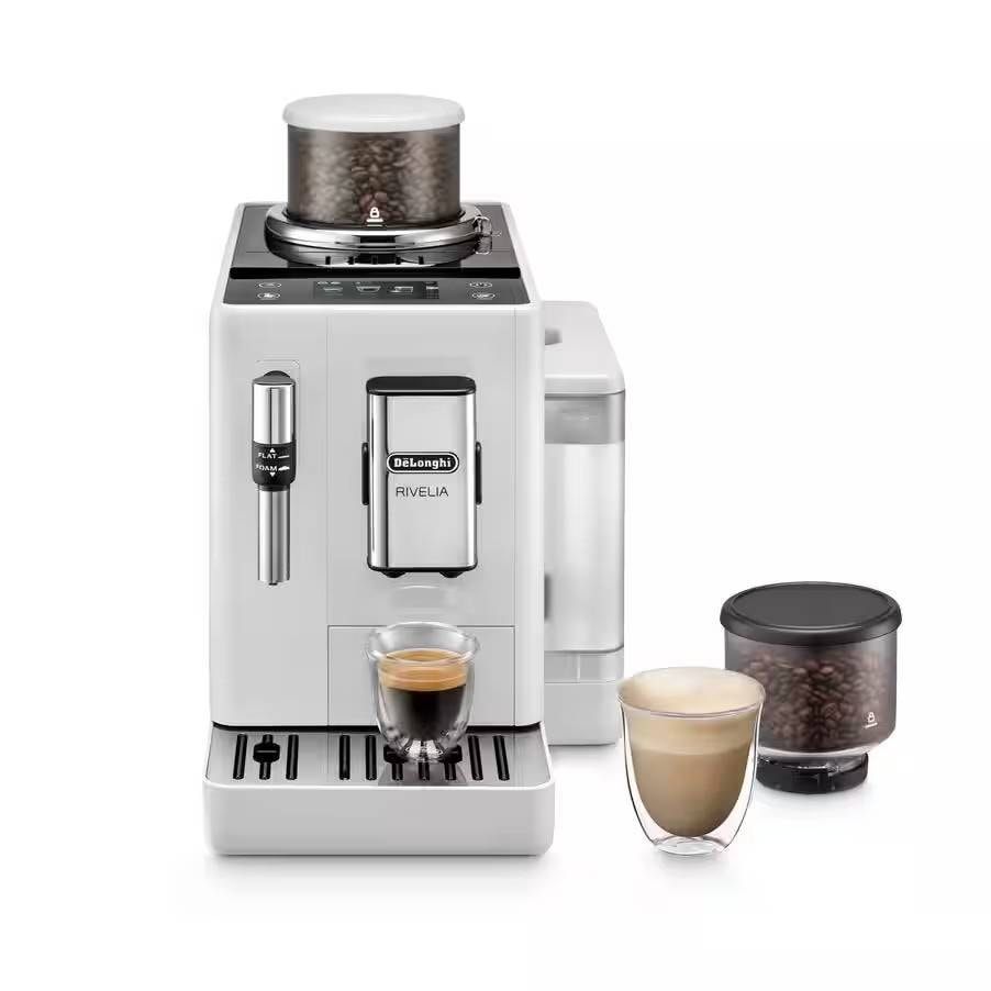 Máquina de Café Automática DeLonghi Rivelia Arctic White EXAM440.35.W 1450W 19 Bar Branca