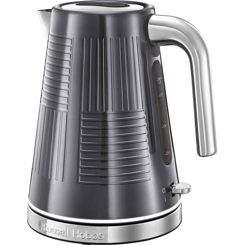Jarro Elétrico Russell Hobbs Geo Steel 1.7 Litros 2400W Aço Inoxidável Cinza Gunmetal