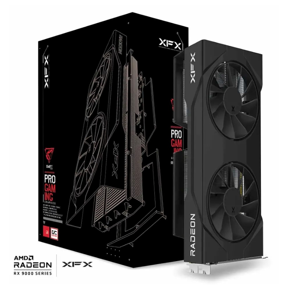 Placa Gráfica XFX AMD Radeon RX 9060 XT "RDNA 4" Swift OC Gaming Edition 16GB GDDR6
