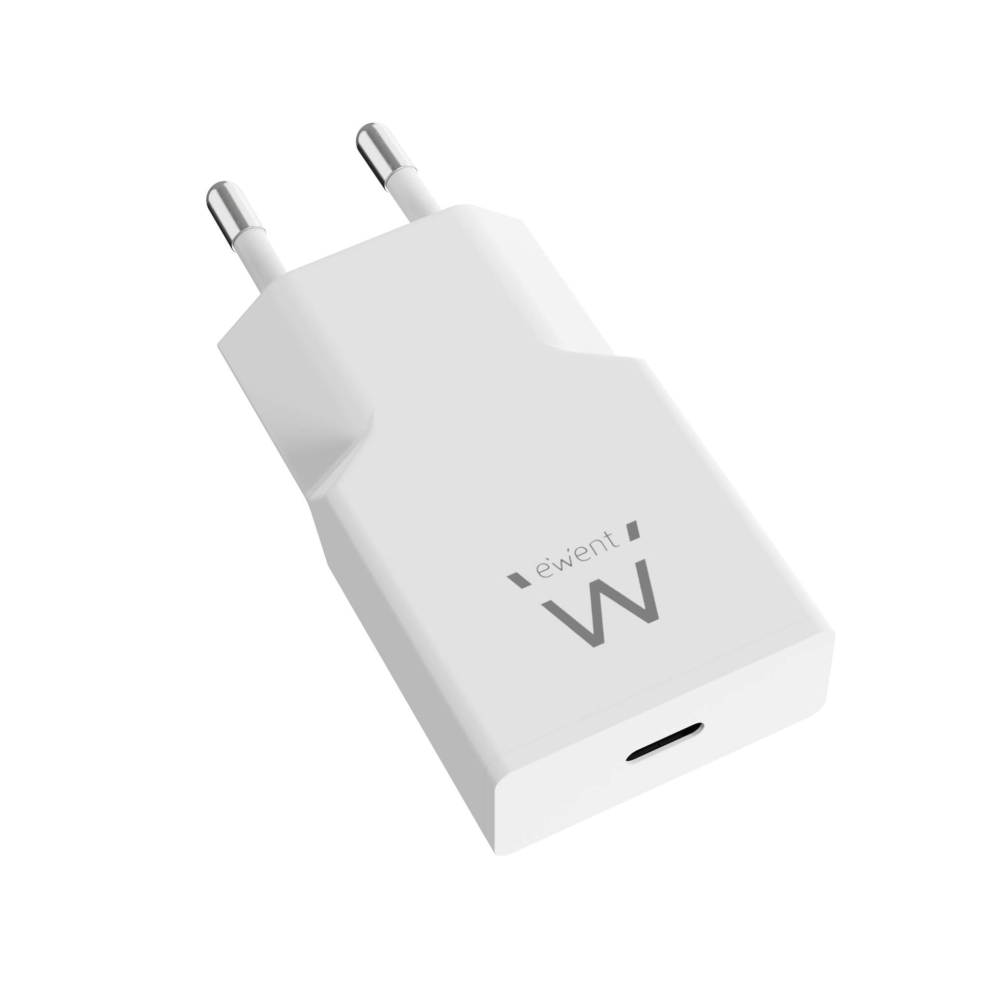 Carregador Ewent EW1310 USB-C GaN PD 20W Branco