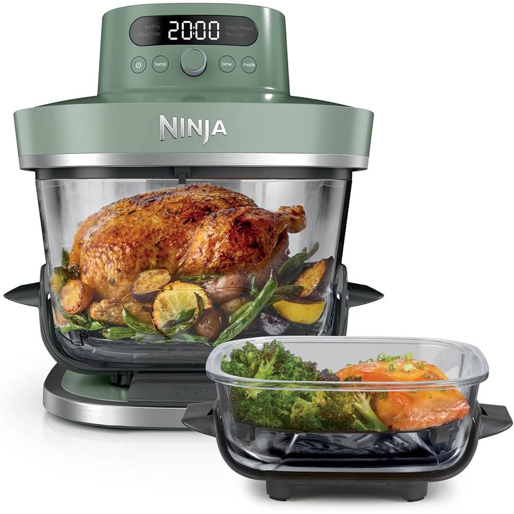 Fritadeira Air Fryer (Sem Óleo) Ninja CRISPi Pro XL 5.7L + 2.3L 2050W 5-in-1 Moss Green