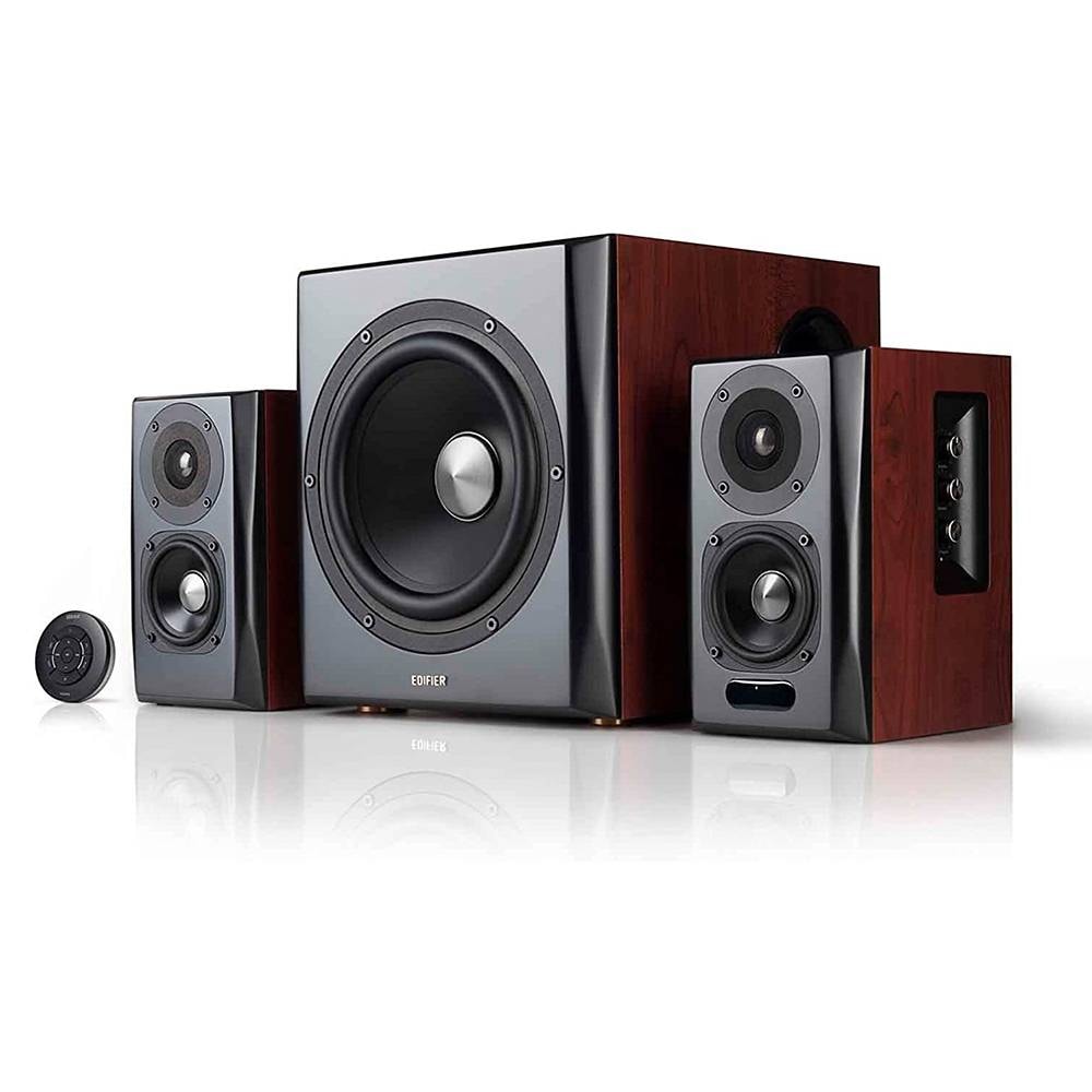 Colunas Hi-Fi Edifier S350DB 2.1 150W Bluetooth Pretas/Castanhas
