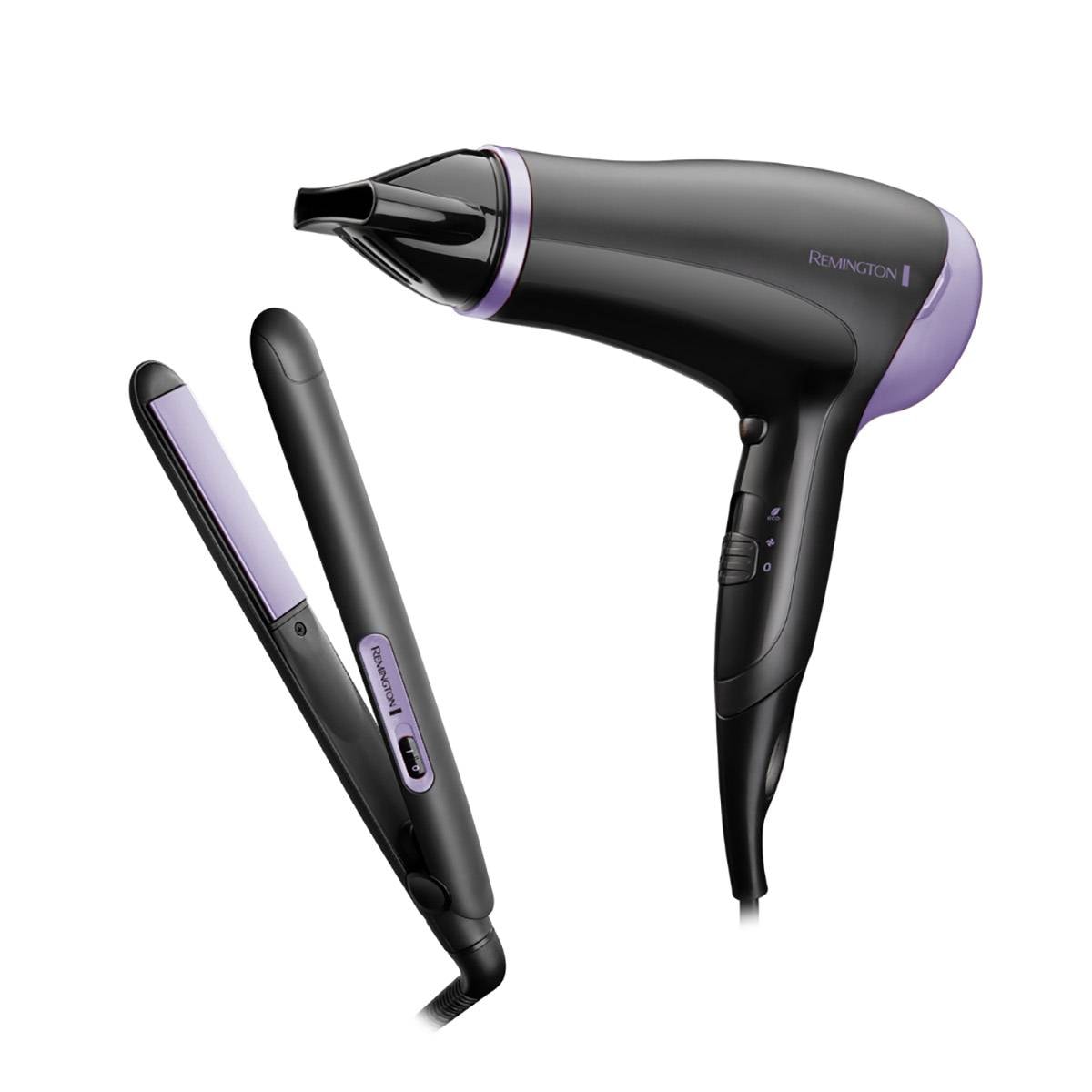 Pack Secador + Alisador de Cabelo Remington D3016GP Style Essentials Gift Set