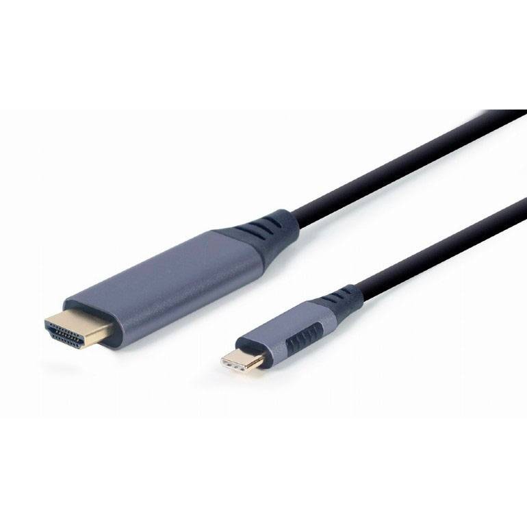 Cabo Gembird CC-USB3C-HDMI-01-6 USB-C p/ HDMI 4K 60Hz 1.8m Cinza
