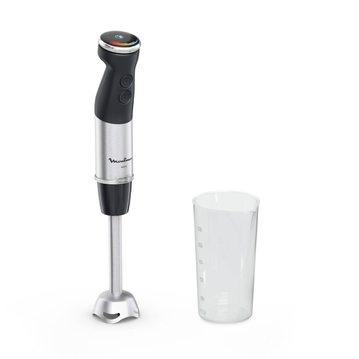 Varinha Mágica Moulinex DD671810 Quickchef+ 20 Velocidades 1000W Preta/Inox + Copo 800ml