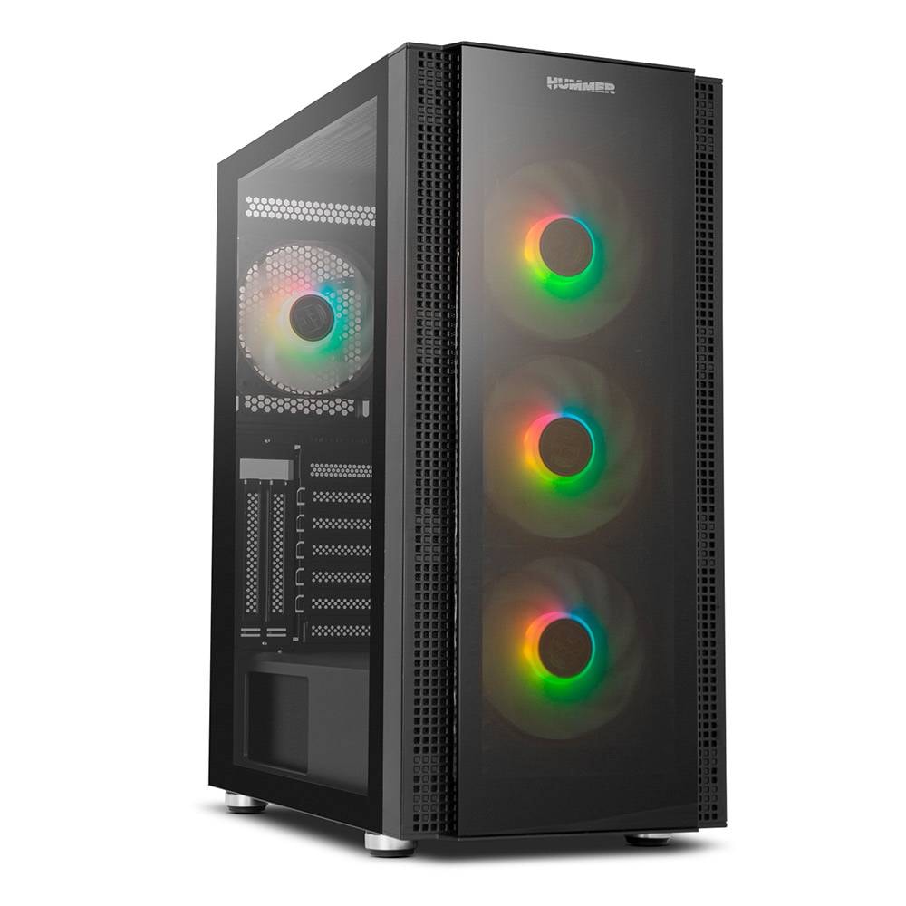 Caixa Extended-ATX Nox Hummer Horus Tempered Glass ARGB Preta