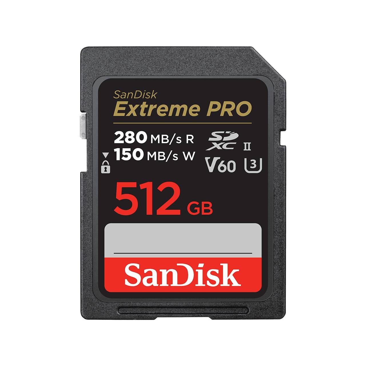 Cartão de Memória SDXC SANDISK Extreme PRO 512GB (280MB/s) UHS-II, U3, V60