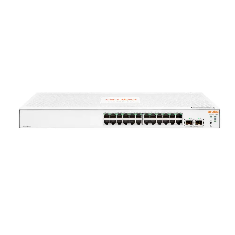 Switch de Rede HPE Aruba Instant On 1830 24 Portas Gigabit + 2 Portas SFP Managed