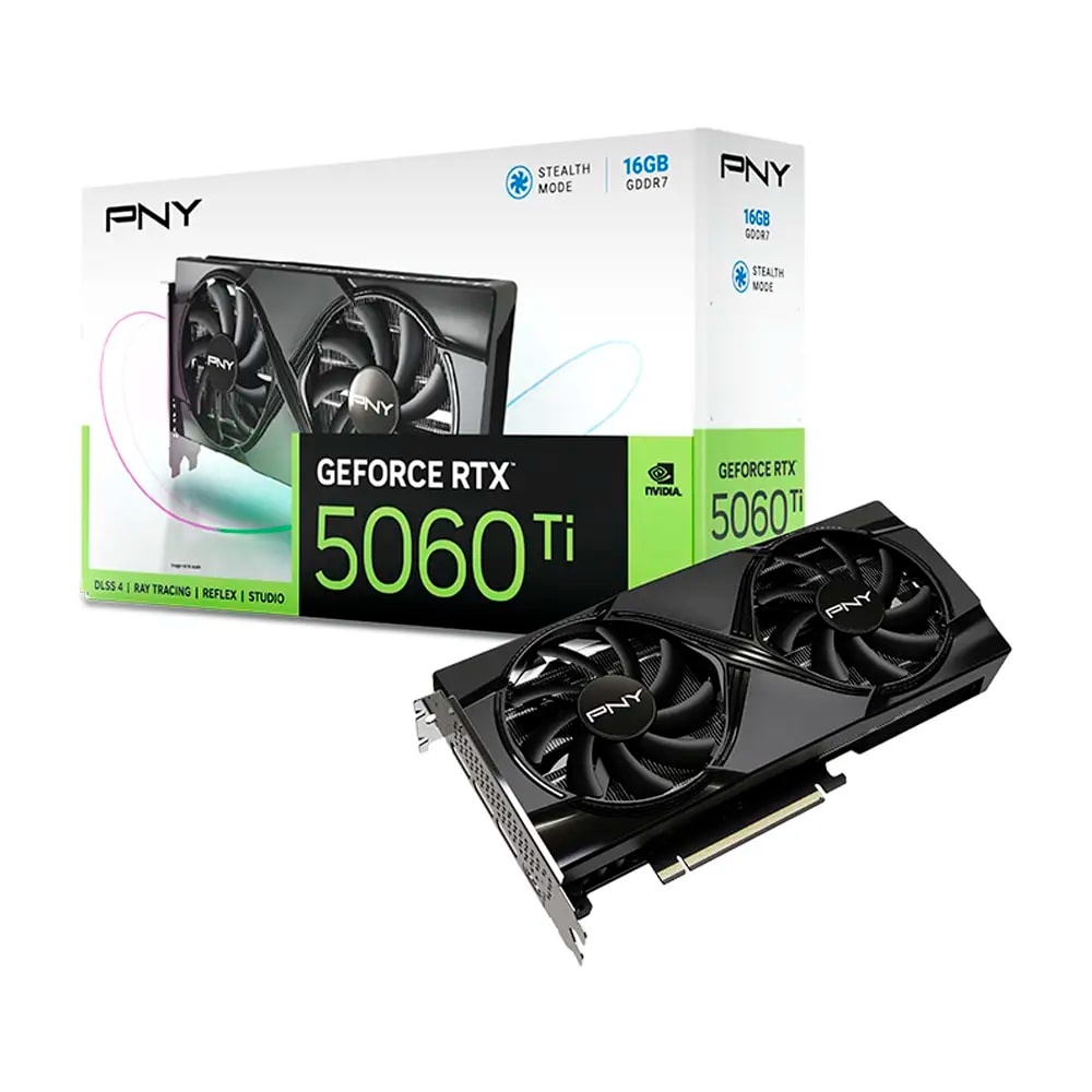 Placa Gráfica PNY NVIDIA GeForce RTX 5060 Ti "Blackwell" Dual Fan 16GB GDDR7 DLSS4