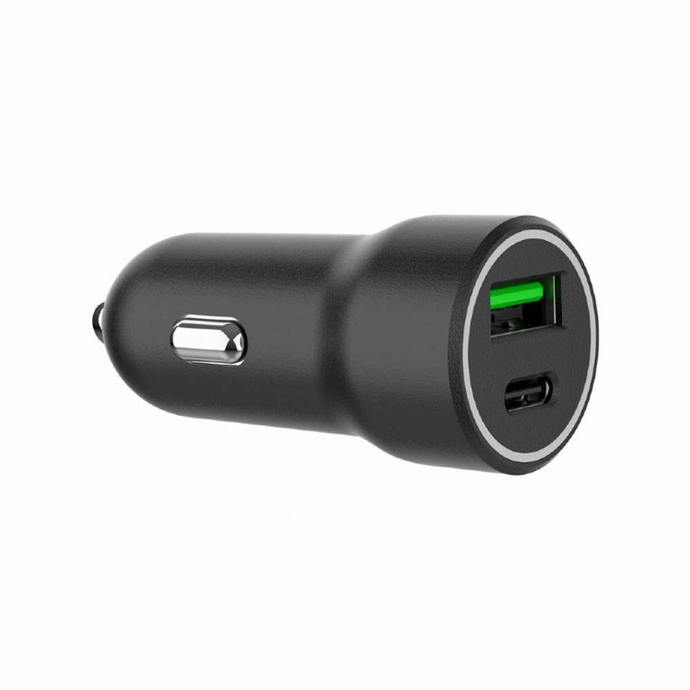 Carregador de Isqueiro Gembird TA-UC-A2PDQC20-CAR-01 USB-C/USB-A 20W Preto