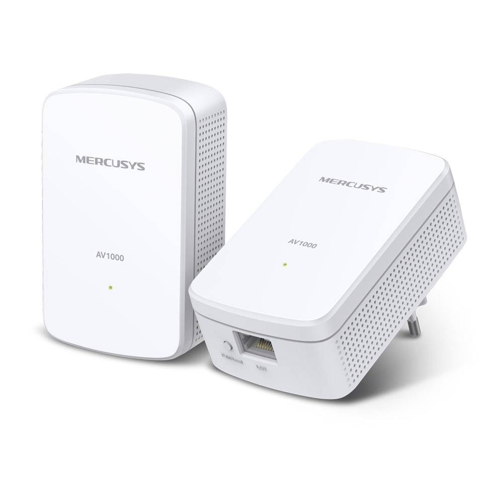 Kit Adaptador Powerline Mercusys MP500 KIT AV1000 Homeplug AV2 Gigabit