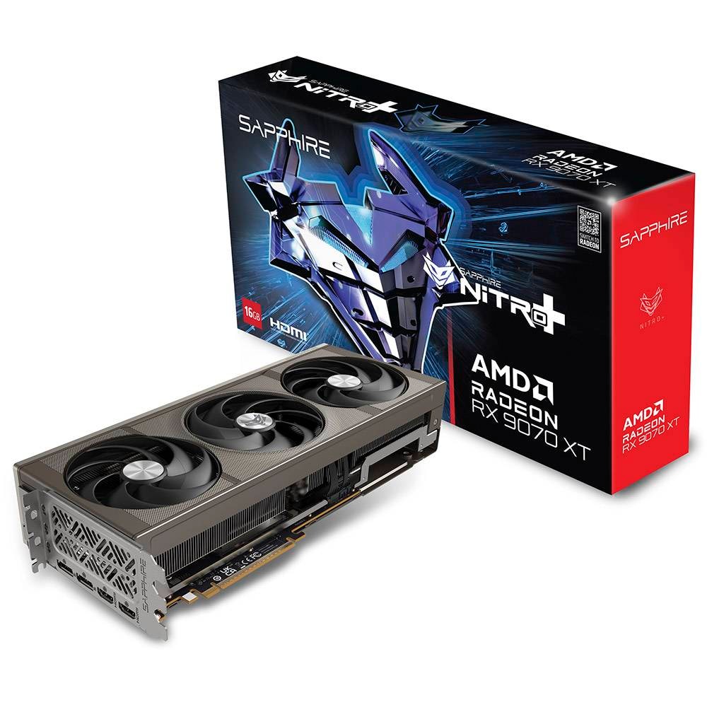 Placa Gráfica Sapphire AMD Radeon RX 9070 XT "RDNA 4" Nitro+ OC 16GB GDDR6