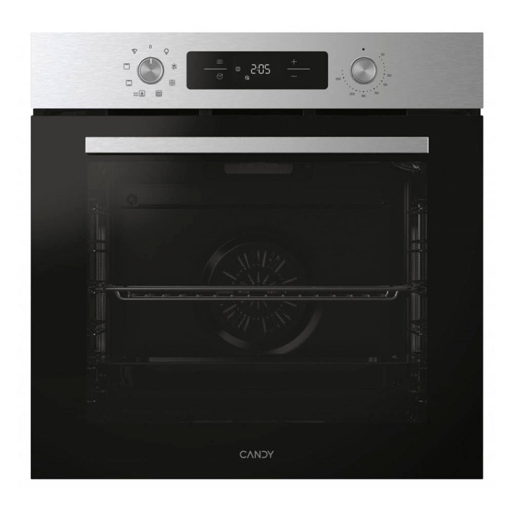 Forno Elétrico de Encastre Candy CA6NP3T3HTX AquaActiva 78L A+ Vidro Preto com Aro Inox
