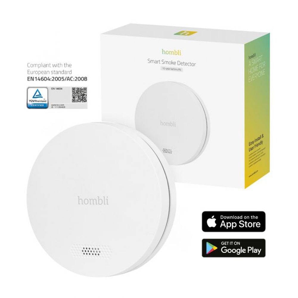 Detetor de Fumo Hombli Smoke Detector 85dB Branco