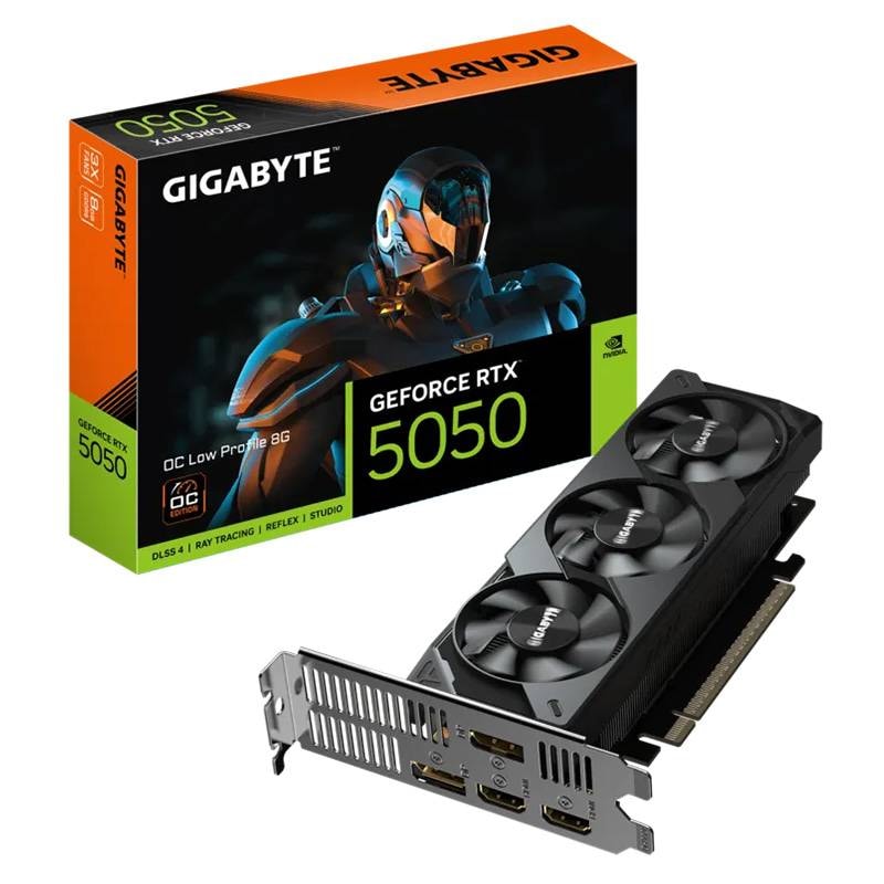 Placa Gráfica Gigabyte NVIDIA GeForce RTX 5050 "Blackwell" OC Low Profile 8G GDDR6 DLSS4