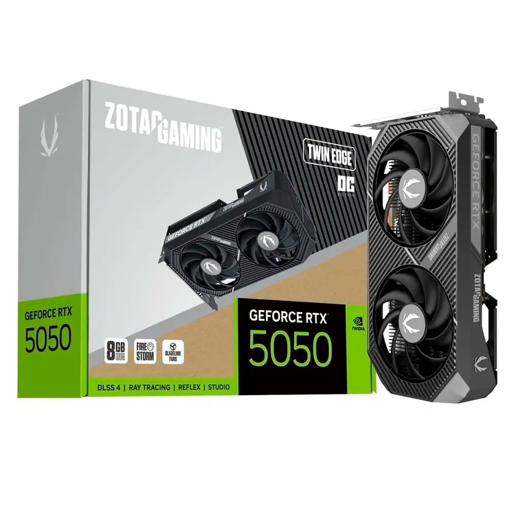 Placa Gráfica Zotac Gaming NVIDIA GeForce RTX 5050 "Blackwell" Twin Edge OC 8GB GDDR6 DLSS4
