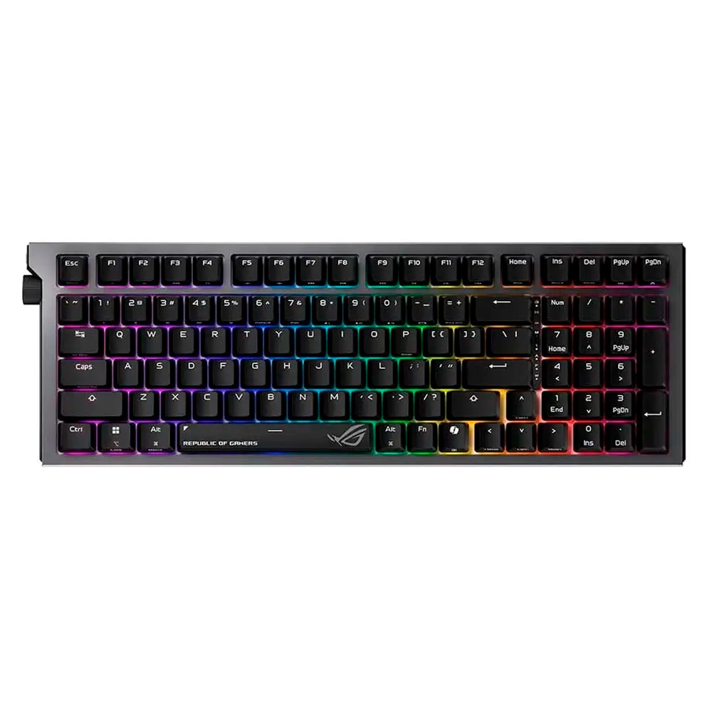Teclado Mecânico Asus ROG Strix Morph 96 RGB Wireless/Bluetooth Switch ROG NX Snow V2 (US) Preto