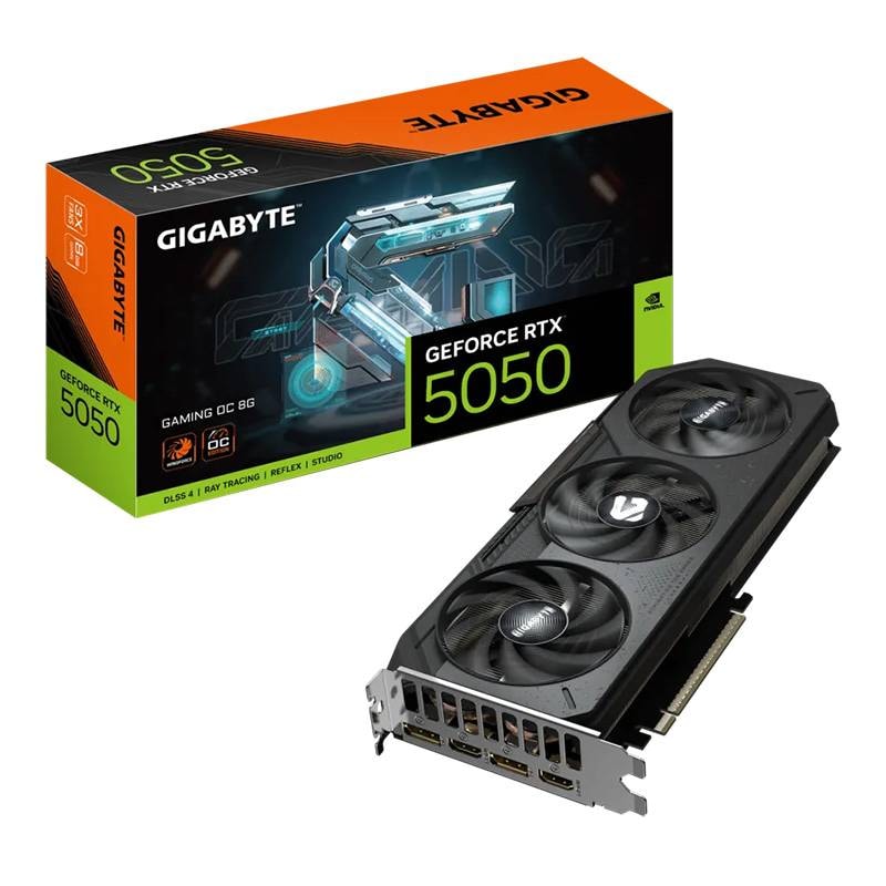 Placa Gráfica Gigabyte NVIDIA GeForce RTX 5050 "Blackwell" Gaming OC 8G GDDR6 DLSS4
