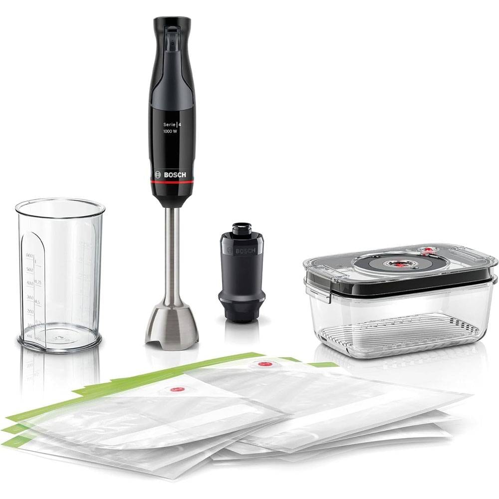 Varinha Mágica Bosch Serie | 4 MSM4B6V2 ErgoMaster 1000W Preta + Acessórios