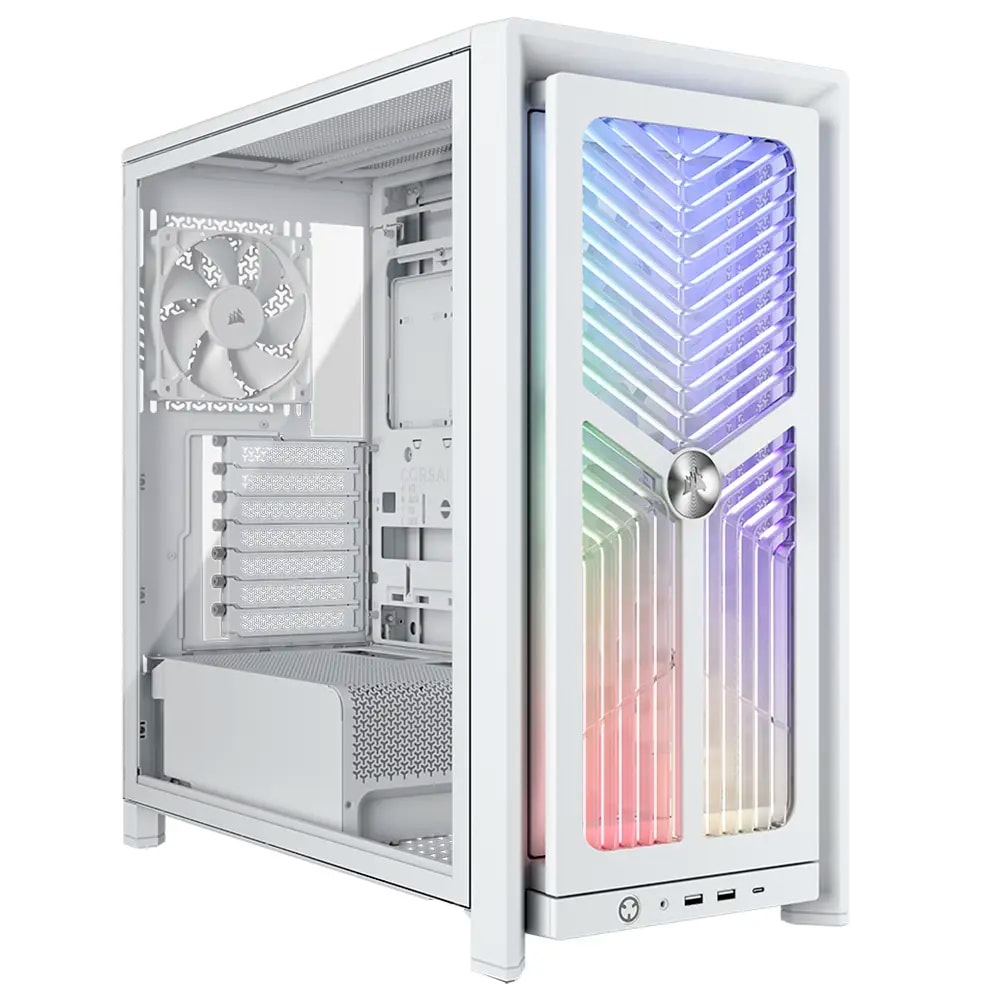 Caixa Extended-ATX Corsair Frame 4000X RS ARGB Tempered Glass Branca