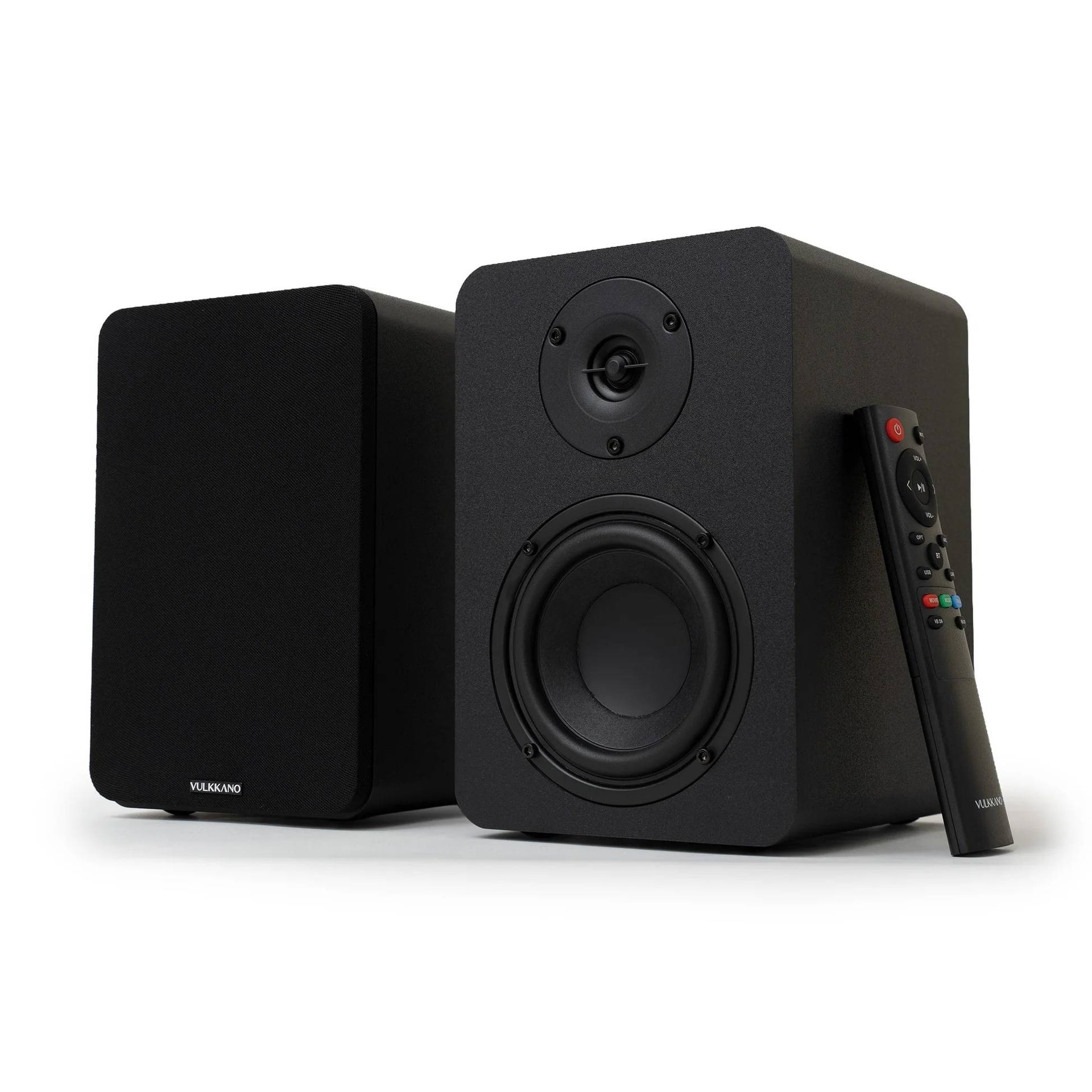 Colunas Hi-Fi Vulkkano A4 ARC MKII Studio 2.0 Bluetooth HDMI ARC 60W RMS Pretas