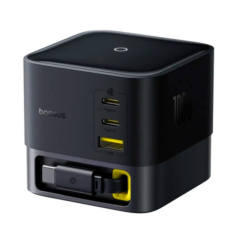 Carregador Baseus Super GaN Desktop Charger 3x USB-C + USB-A 100W Cosmic Black