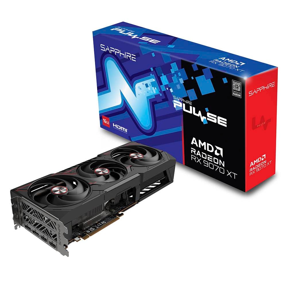 Placa Gráfica Sapphire AMD Radeon RX 9070 XT "RDNA 4" Pulse 16GB GDDR6