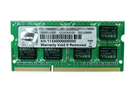 Memória RAM SO-DIMM G.SKILL Standard 4GB (1x4GB) DDR3-1333MHz CL9 (9-9-9) 1.50V