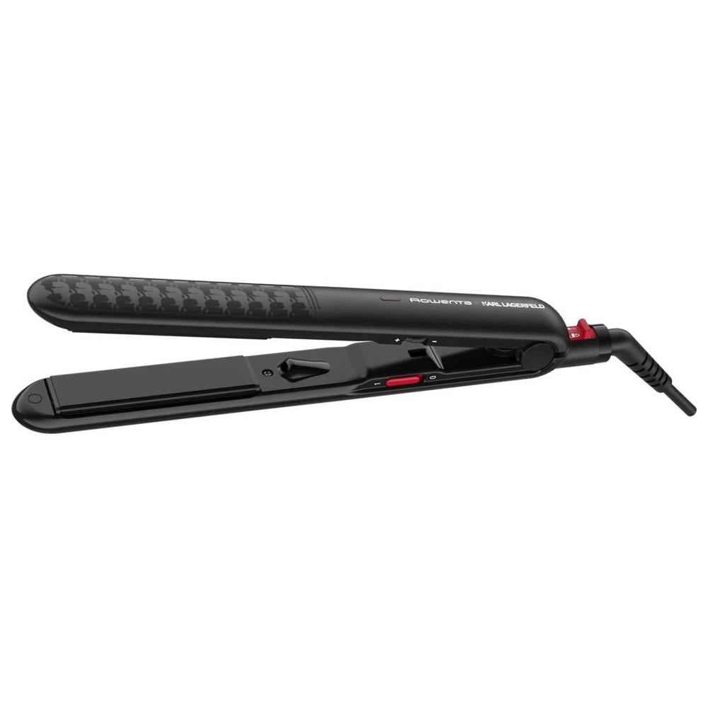 Alisador de Cabelo Rowenta X Karl Lagerfeld Optiliss SF321LF0 Preto/Vermelho