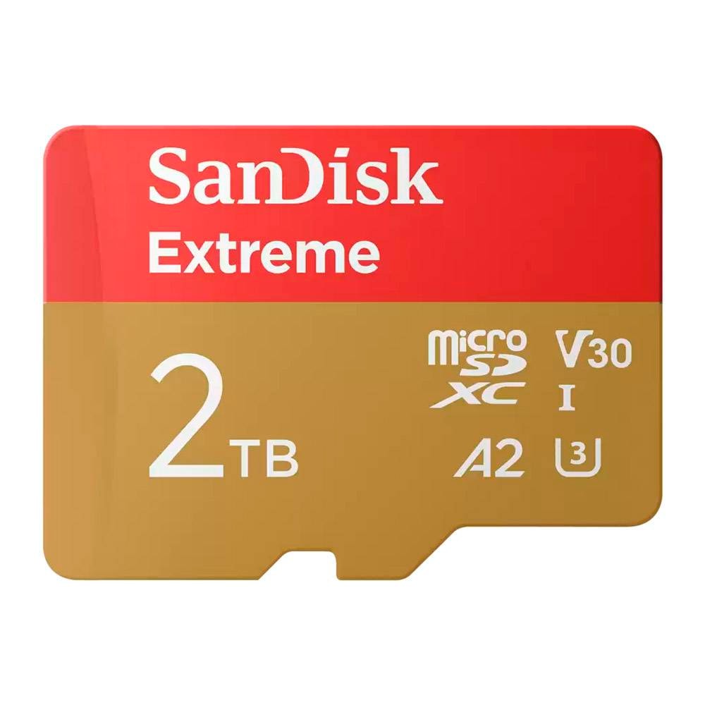 Cartão de Memória microSDXC SANDISK Extreme 2TB (240MB/s) UHS-I, U3, V30, A2 + Adaptador SD