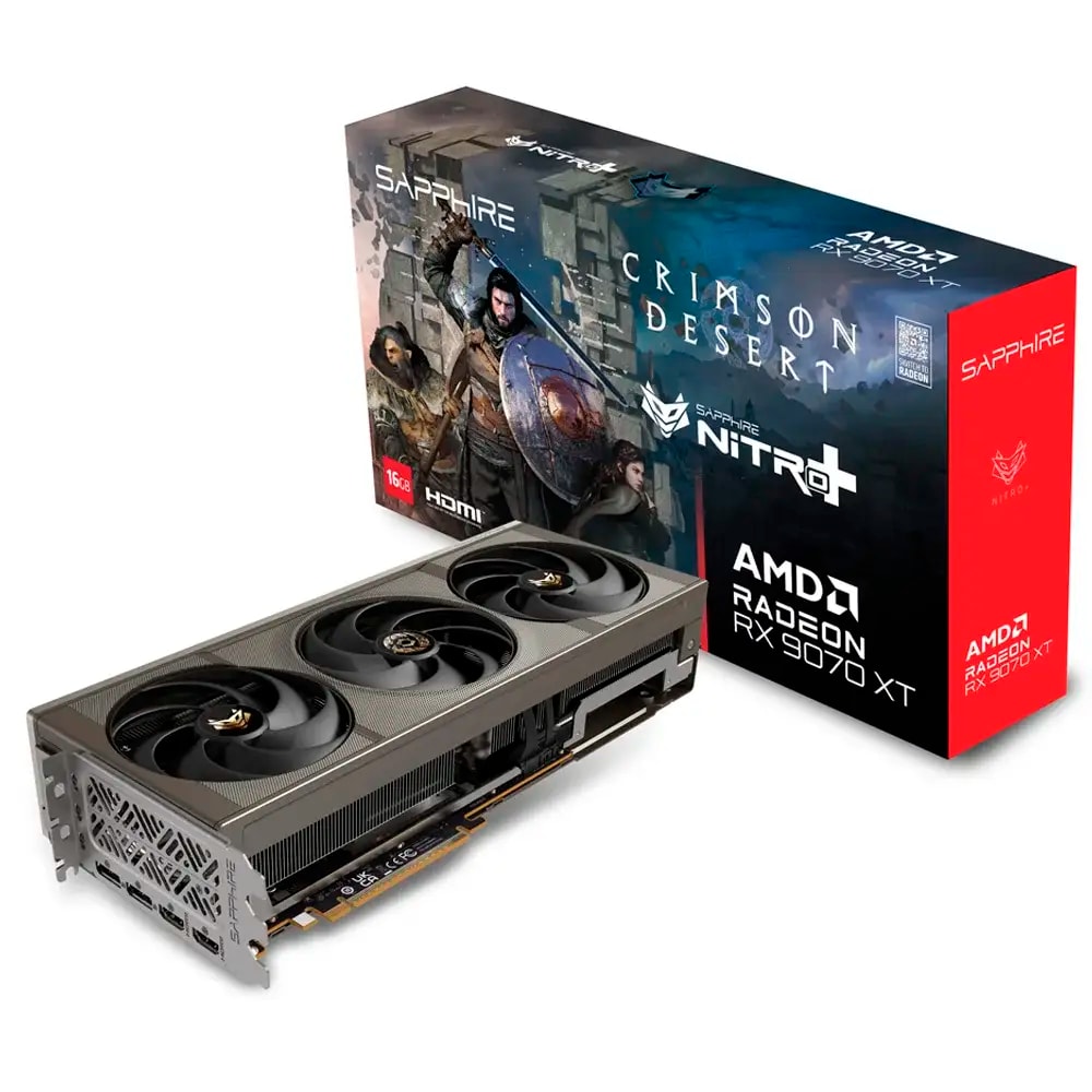Placa Gráfica Sapphire AMD Radeon RX 9070 XT "RDNA 4" Nitro Crimson Desert Edition 16GB GDDR6