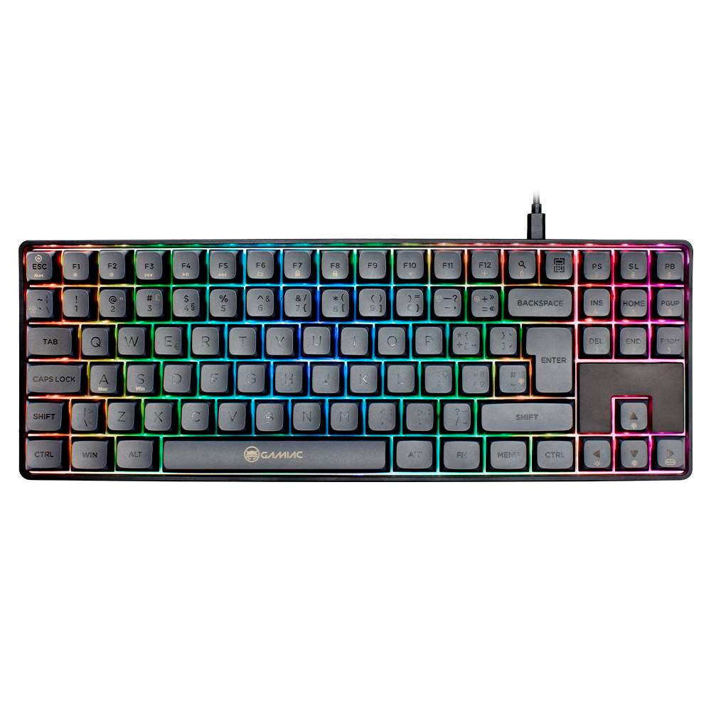 Teclado Mecânico Gamiac TKL90G Gaming PT Kailh Red Preto/Cinzento