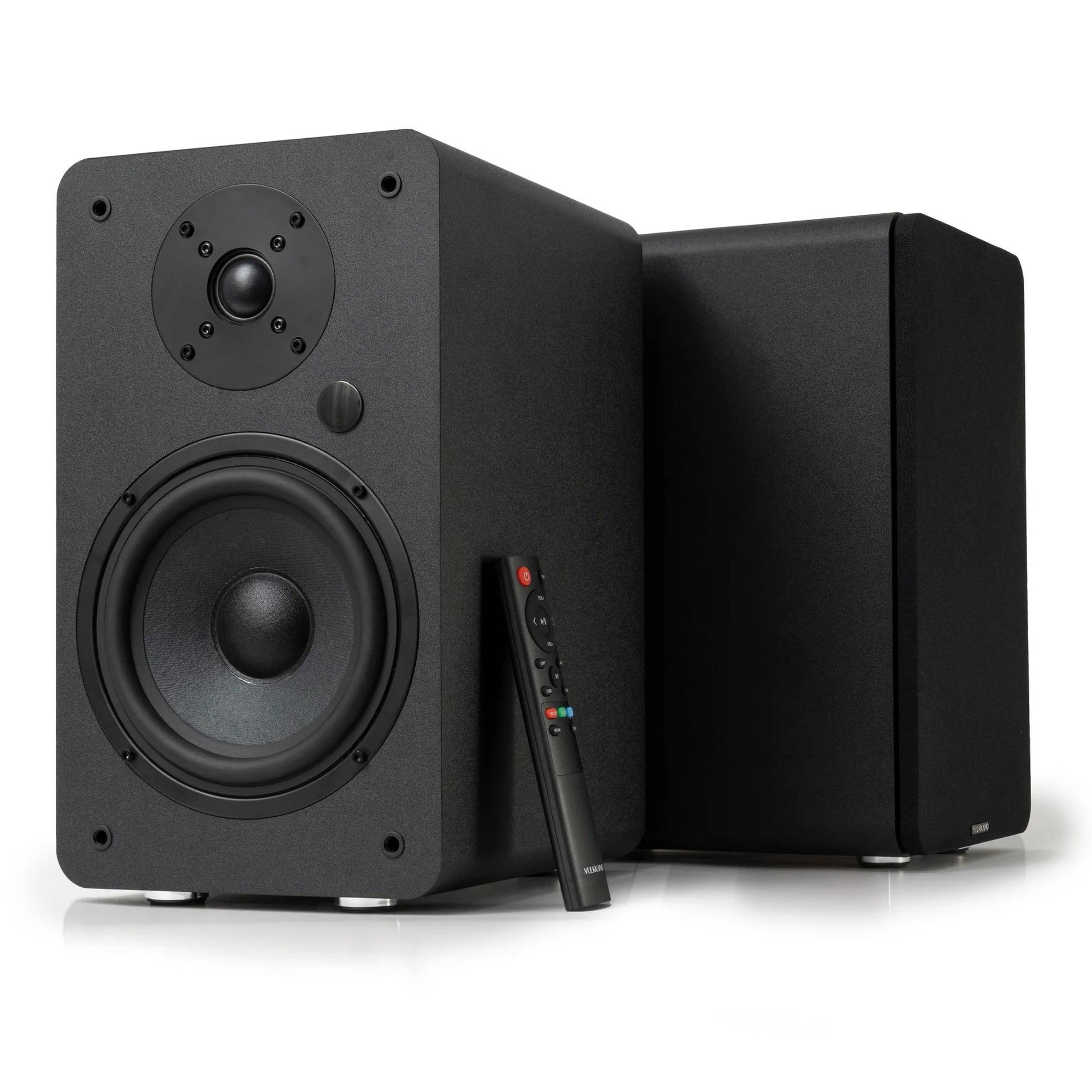 Colunas Hi-Fi Vulkkano A6 ARC Studio 2.0 Bluetooth HDMI ARC 120W RMS Pretas